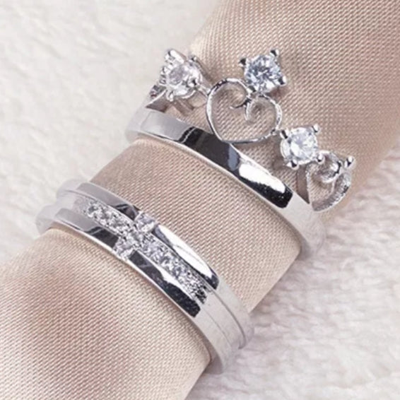 Cross Crown couple  Rings