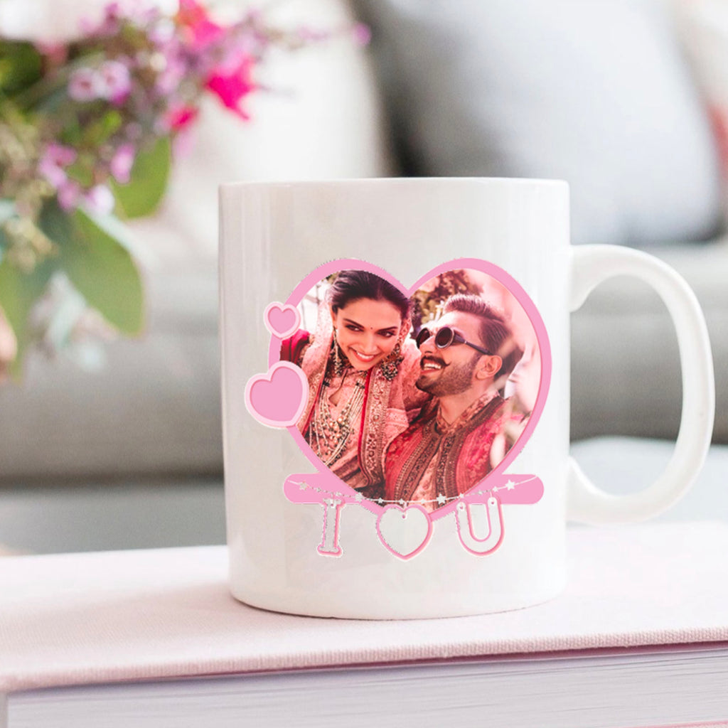 Personalised Photo Heart Mug