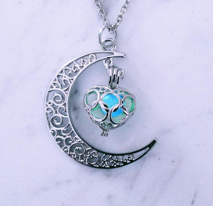 Crescent Moon Glow In the Dark Necklace