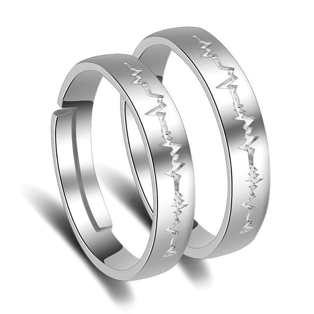 Heartbeat Couple Ring