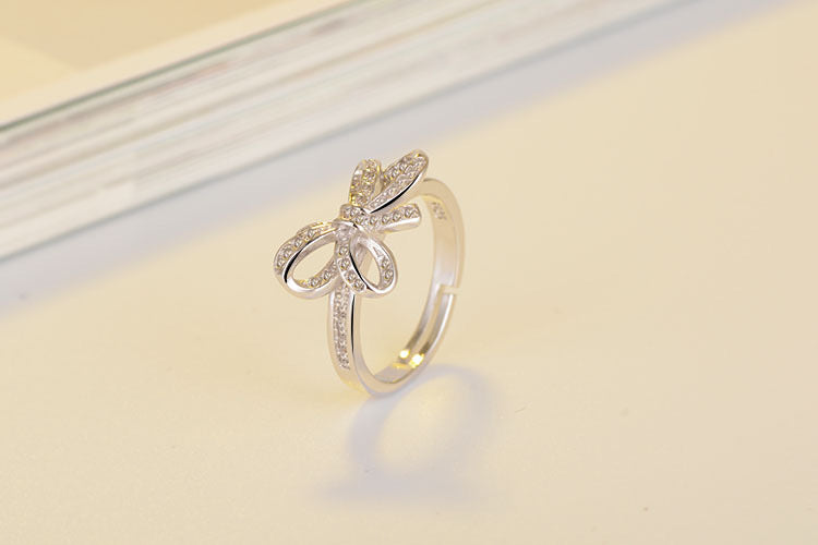 Sterling Silver Brilliant Bow Ring