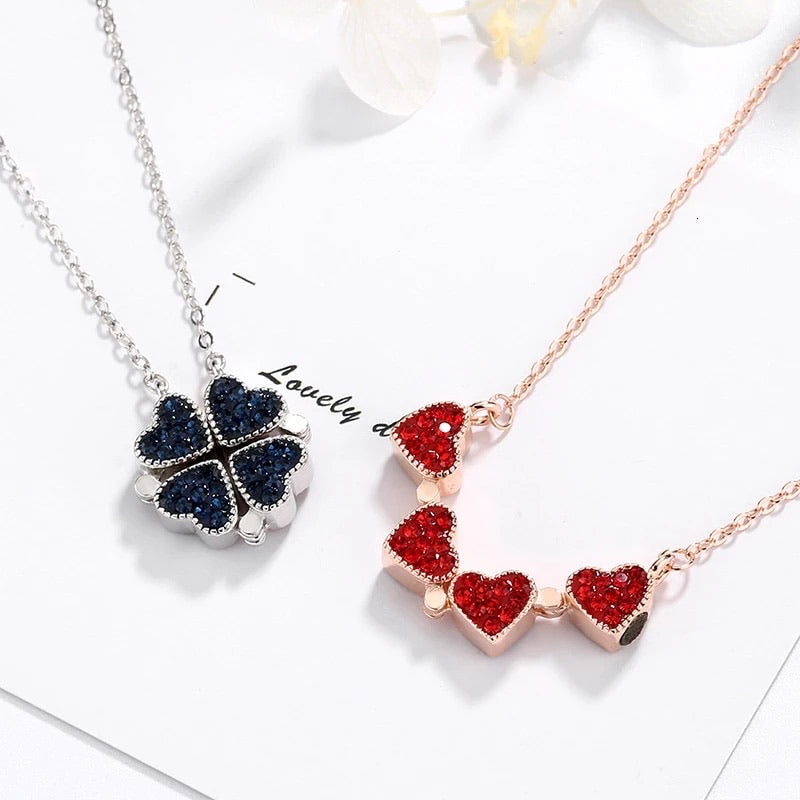 HEART CRYSTAL NECKLACE(Original silver)