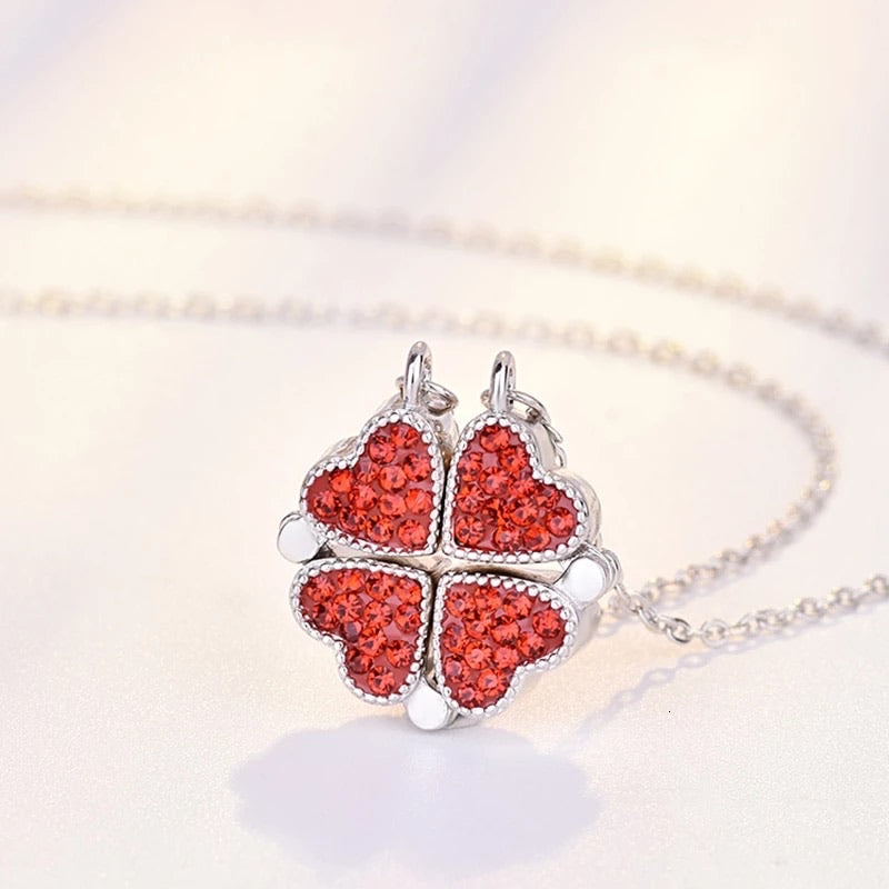 HEART CRYSTAL NECKLACE(Original silver)