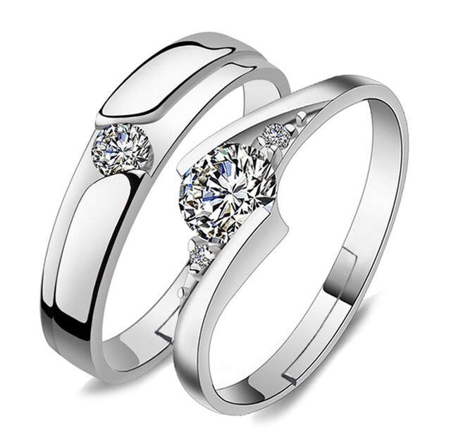 Crystal Lovers' Couple Rings