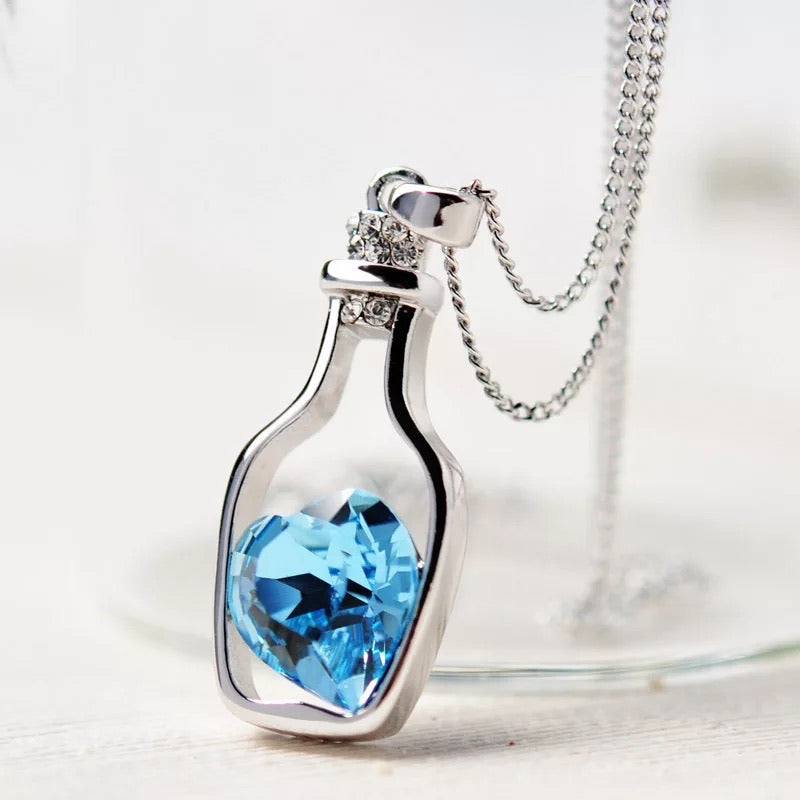 Heart In Bottle Necklace