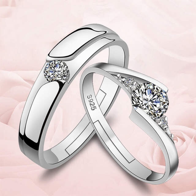 Crystal Lovers' Couple Rings