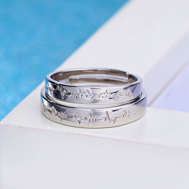 Heartbeat Couple Ring