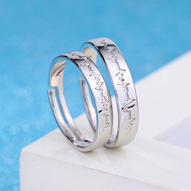 Heartbeat Couple Ring